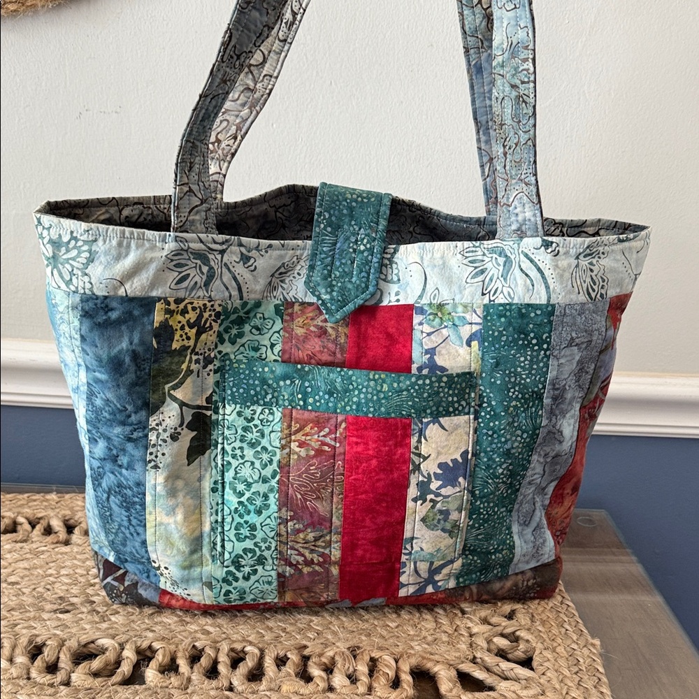 Handmade Patchwork Tote Bag - Multicolor